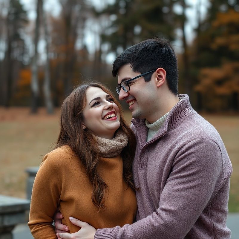 Couple portrait in an Ottawa park in late autumn